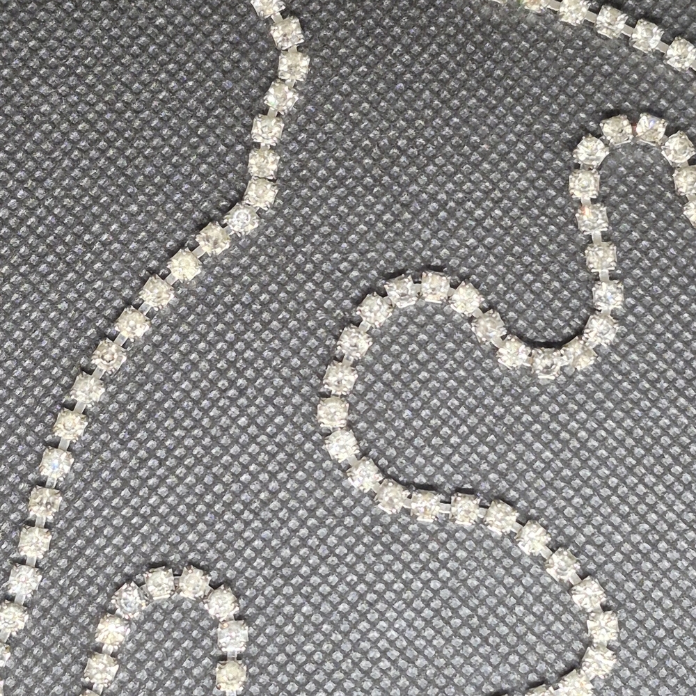 VINTAGE Clear Rhinestones in Silver Tone Setting Tennis Necklace - Picture 7 of 16